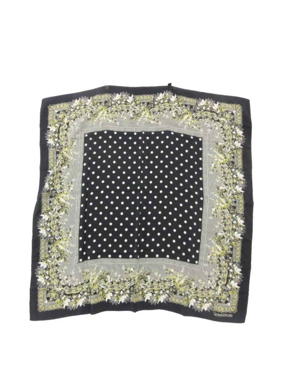 Versace Gianni Scarf Dot Pattern Black